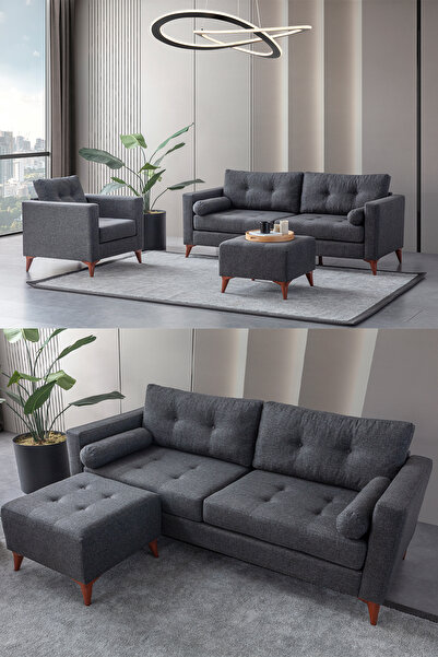 Eymense Kraft Puflu Koltuk Takımı 3 1