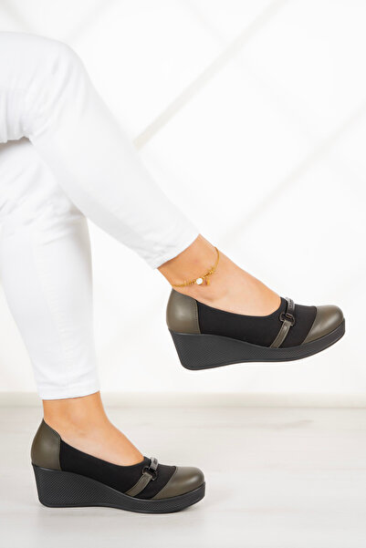 Erkan Saçmacı Блейк Хакі Стреч Набивний Каблук Натуральна Шкіра Повсякденне В...