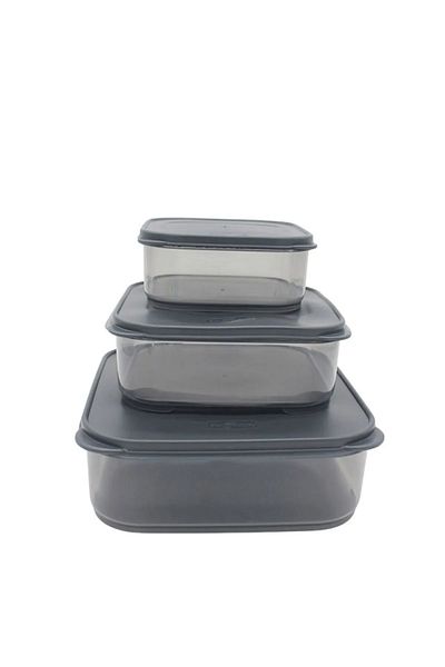 Rasanet 3-Piece Horizontal Smoke Color Storage Container Viva-0X258
