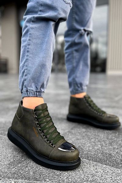 Chekich Cst Roma Mirror Khaki Men's Boots