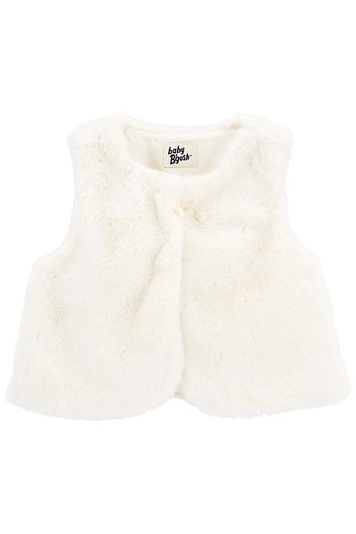 OshKosh Baby Girl Plush Vest White