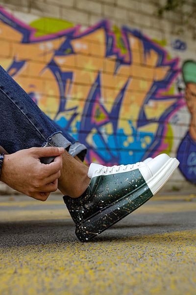 Chekich Pantofi pentru bărbați Cbt Pittura 437 Alb - Verde - Negru