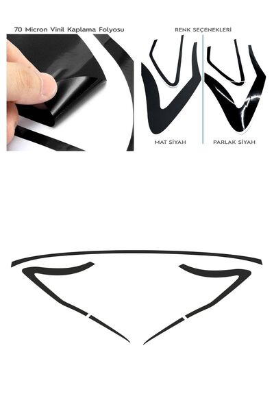 GRAFİCAR Cupra Leon MK4 Uyumlu Stop Çerçeve Sticker- Kolay Uygulama- Uzun Ömürlü / PARLAK SİYAH