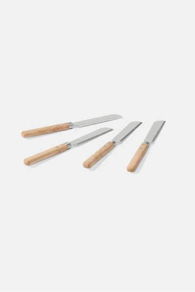 Tchibo 4 Breakfast Knives, Silver