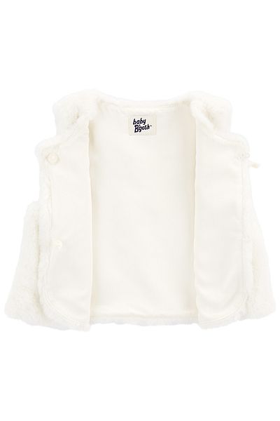 OshKosh Baby Girl Plush Vest White