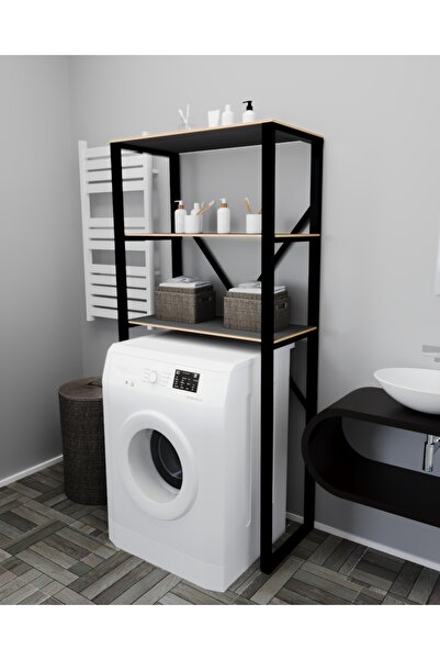 Güzelkan Çamaşır Makinesi Üstü Düzenleyici Raf Banyo Dolabı Rafı Makina Üstü Dolap Raf
