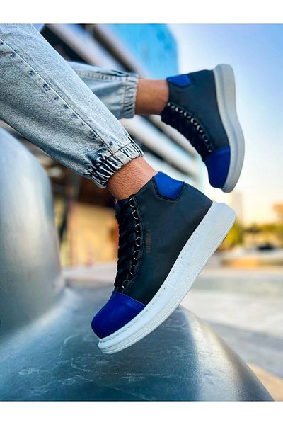 TB Terzi Bey TB258 GBT Roma Colorful Ανδρικές Μπότες ΜΑΥΡΟ/SAX ΜΠΛΕ