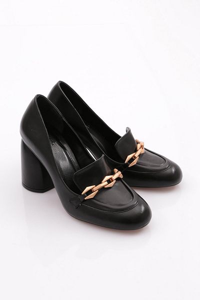 DGN 6029 Pantofi cu toc pentru femei cu accesorii din fier