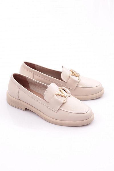 DGN Γυναικείο Loafer με αγκράφα V, Ecru Napa Model No 35155353