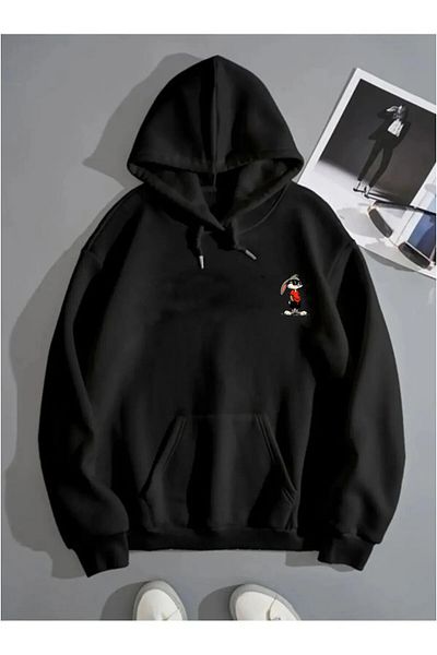 Karatopak Hanorac unisex imprimat cu șnur cu 2 fire