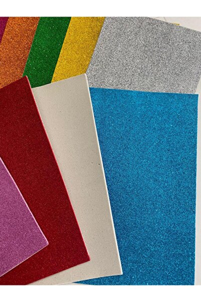 kikarts 1 Adet Simli Yapışkanlı 1 Adet Simsiz Yapışkanlı  Eva