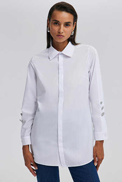 Touché Privé Cămașă POPLIN CU MÂNECĂ METALIZATĂ