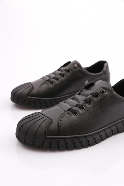 DGN Erkek Kapalı Bağcıklı Sneaker Ayakkabı Siyah 109813616