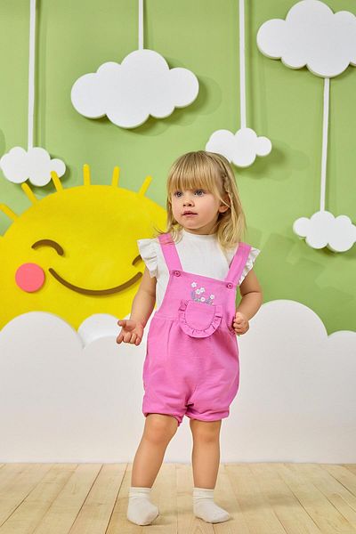 Miny Center Baby Girl Salopet Set