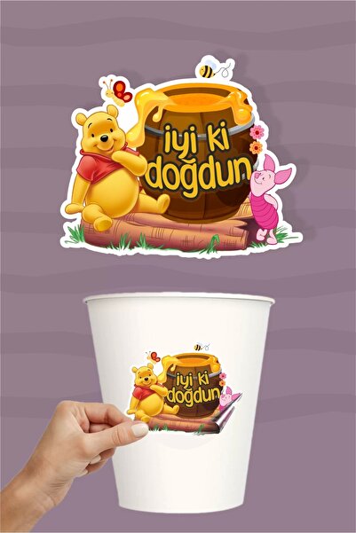 neşeli günlerim Αυτοκόλλητα με θέμα το Γουίνι το Αρκουδάκι, Συσκευασία 20 τεμ...