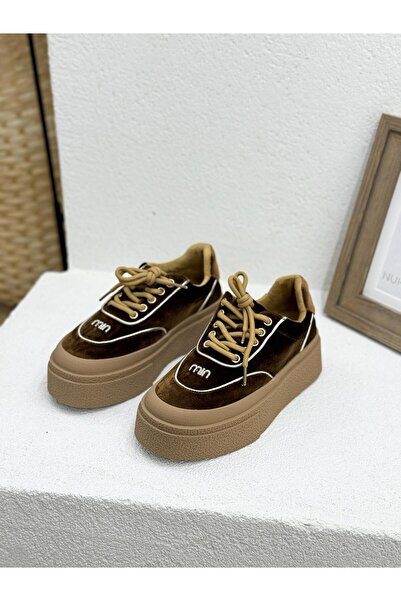 Guja 25K330 Model Stone Detailed Velvet Sneaker - Women's Sports Shoes