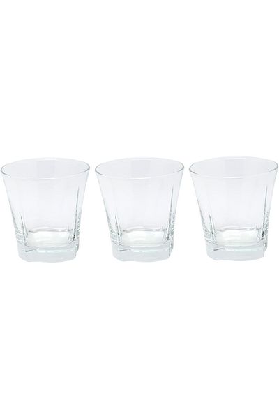 LAV Truva Glass Cup Set - 3 Pieces, 280 ml, Clear