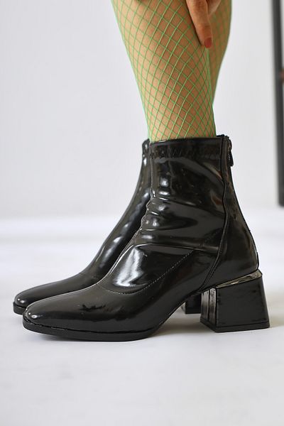 Limoya Γυναικείες μπότες Dominga Black Patent Leather με φερμουάρ, Γυναικείο μποτάκι
