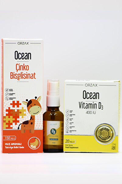 Ocean Çocuklar İçin Bağışıklık Destek Seti: Ocean Çinko, Estellife D3 & Ocean...