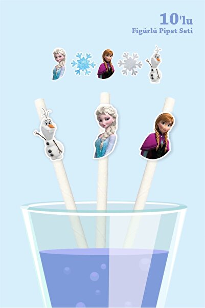 neşeli günlerim Set od 10 figura sa slamčicama na temu zaleđenog snega