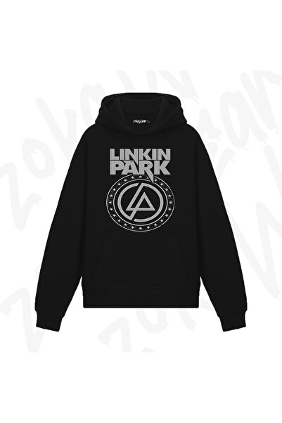 ZOKAWEAR سويت شيرت بغطاء للرأس مطبوع عليه شعار لينكين بارك 2