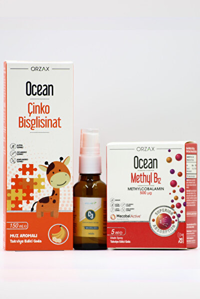 Ocean Çocuklar İçin Vitamin ve Mineral Destek Seti: Ocean Çinko, Estellife D3...