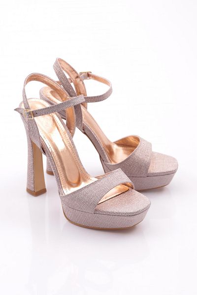DGN Pantofi de seară cu toc cu o singură dungă de damă, cu dungi trandafiri 31223564