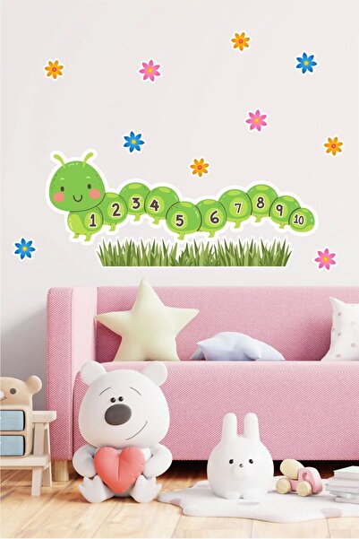 neşeli günlerim Autocolant Educativ Numere Caterpillar 50x70 Cm