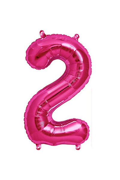 ZERO LAND - 16 Inch 2 Number Foil Balloon Pink 40 cm Alsat
