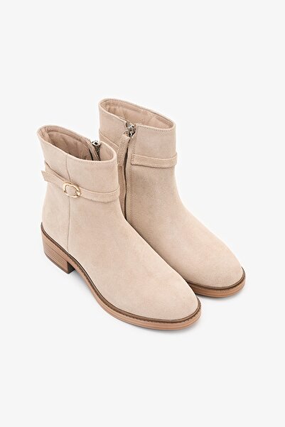 Louis Cardy Γυναικείες μπότες Esence Beige Suede Leather