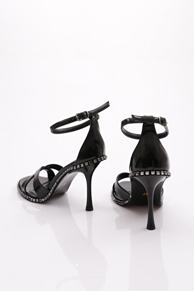 DGN 2431 Women's Cross Strapped Heeled Evening Dress Shoes