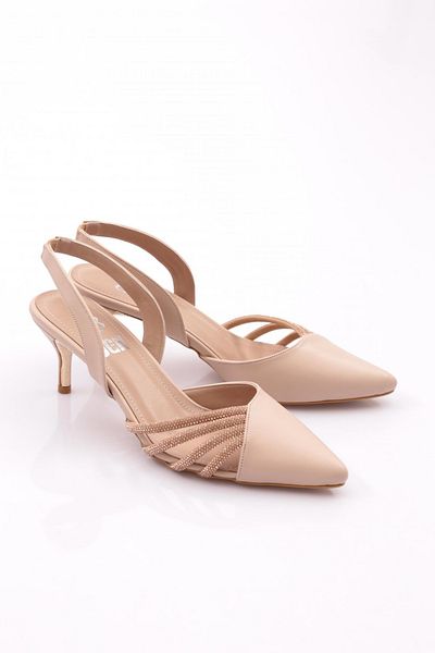 DGN Pantofi cu toc pentru femei de culoarea pielii - 61183564