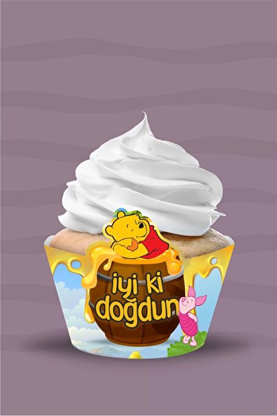 neşeli günlerim Împachetări pentru brioșe Winnie The Pooh, pachet de 8