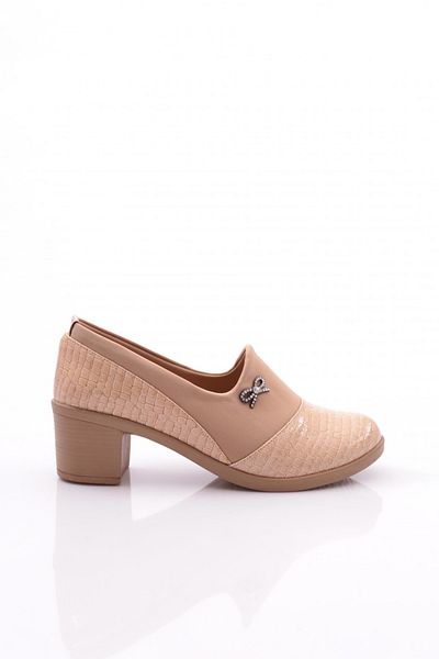 DGN 23031 Model Ribbon Patterned Women's Heeled Shoes
