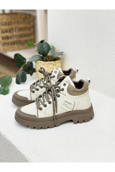 Guja Γυναικείες αθλητικές μπότες 25K310-23 από γνήσιο δέρμα με κορδόνια