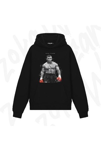 ZOKAWEAR Суичър с качулка с щампа по поръчка на Майк Тайсън