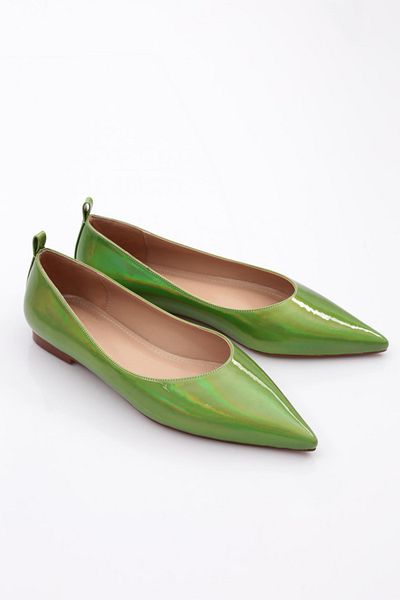 DGN Balerini de damă cu vârf ascuțit - Kiwi Metallic 2773557