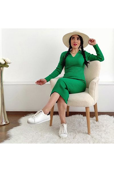 6 butik altı üstü butik Φόρεμα με λαιμό πόλο