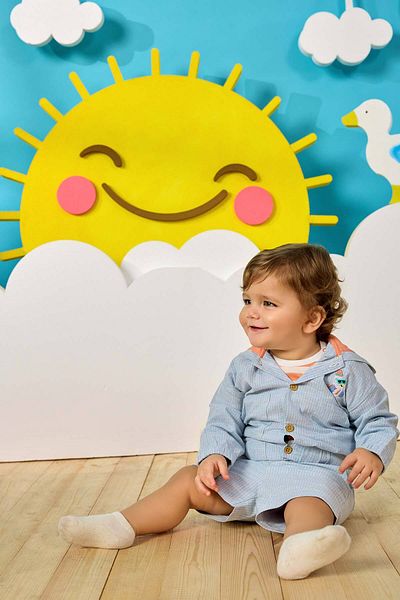 Miny Center Blue Baby Boy Jacket