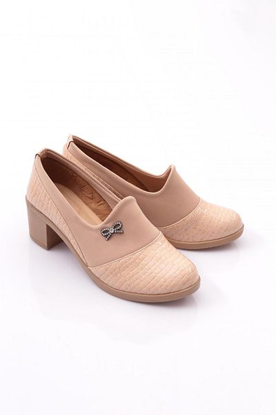 DGN 23031 Model Ribbon Patterned Women's Heeled Shoes