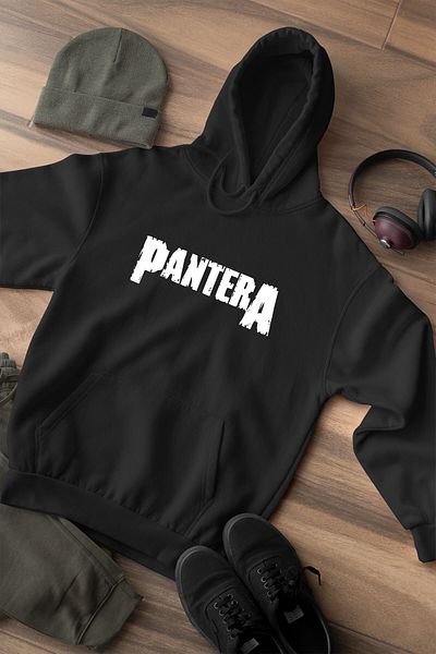 WİDİ Детски суитшърт с щампа Pantera, готин и елегантен, черен