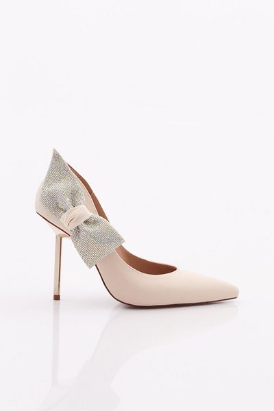 DGN Pantofi cu toc de damă din satin - maro 56533557