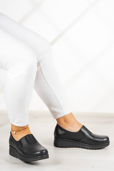 Erkan Saçmacı Pantofi casual Jennifer din piele naturală neagră