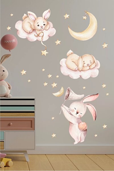 neşeli günlerim Set de autocolante Good Sleeps Duar cu model de iepure