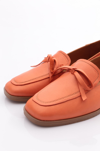 DGN Kadın Bağcık Detaylı Babet Orange 24232110