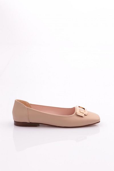 DGN Μπεζ Γυναικείες Μπαλαρίνες - Flat Toe 2118102621