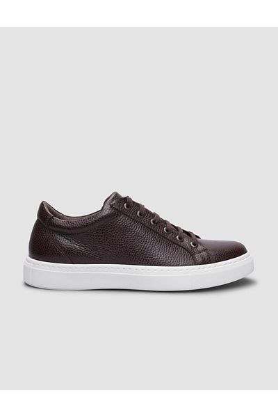 Cabani 100% Genuine Leather Brown Lace-Up Men's Casual Shoes