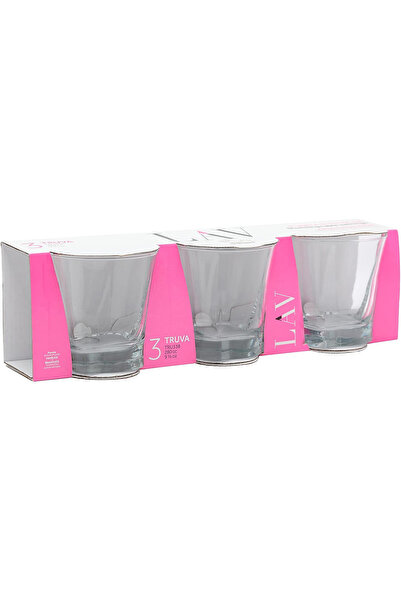 LAV Truva Glass Cup Set - 3 Pieces, 280 ml, Clear