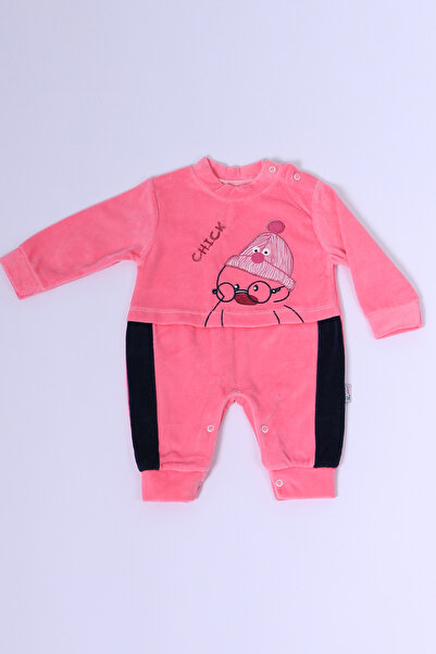 HÇM BEBEK KADİFE TULUM UZUN KOLLU ÇITÇITLI BASKILI D5