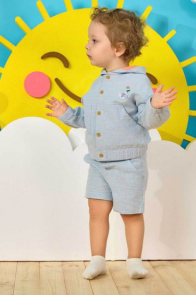 Miny Center Blue Baby Boy Jacket